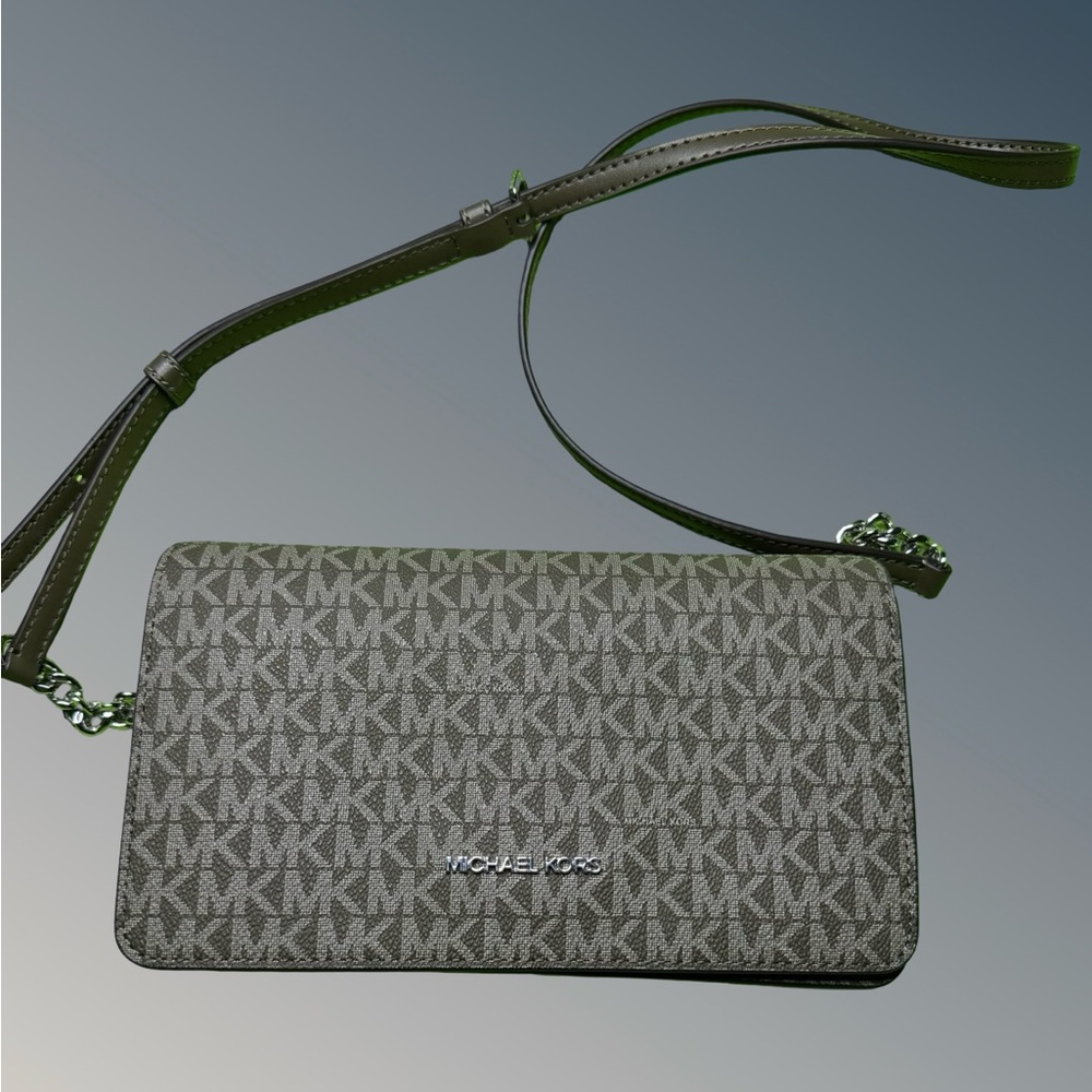Michael Kors Monogram Crossbody Bag in Gray